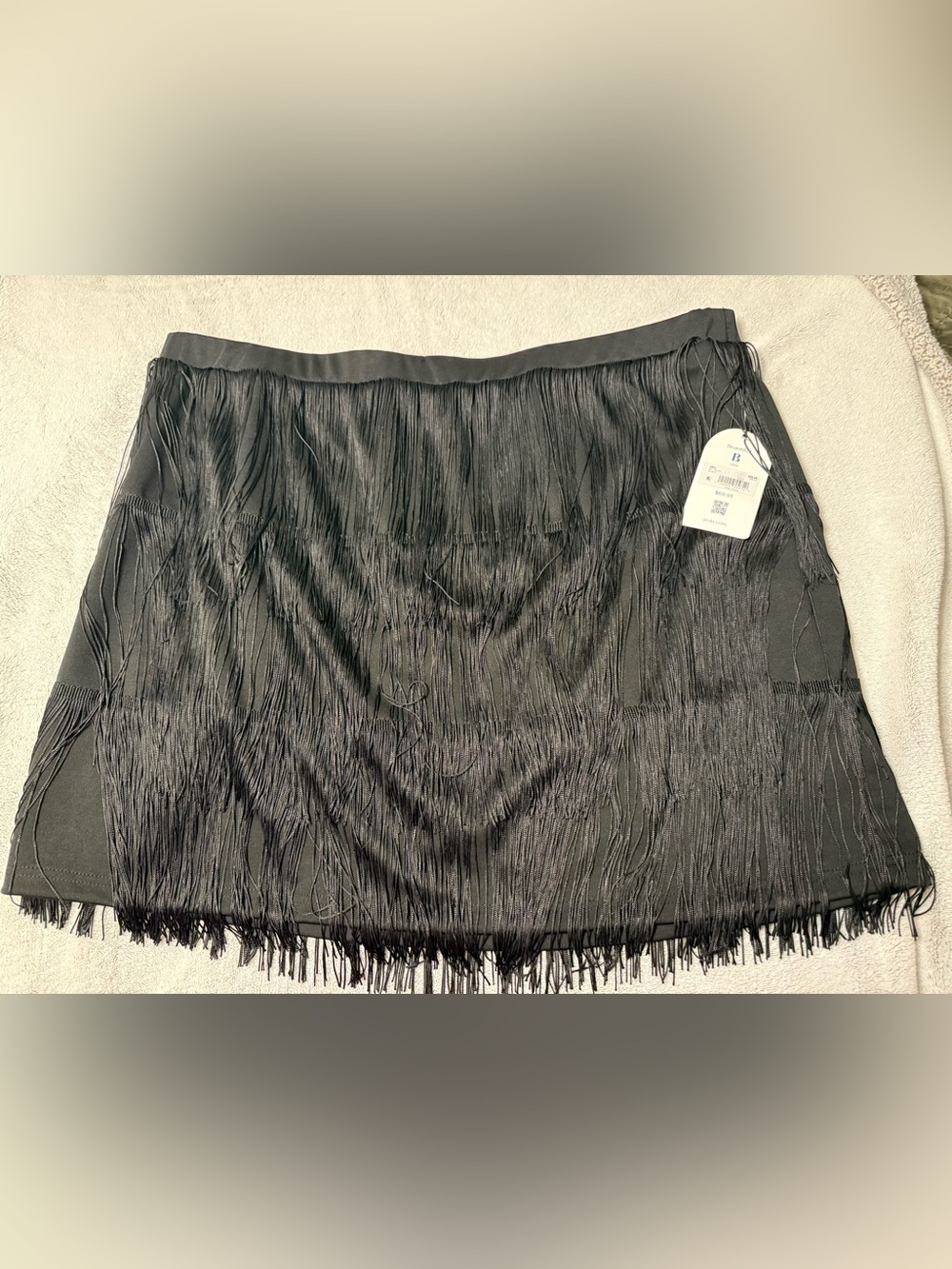 ARULA Fringed Black Women’s Mini Skirt